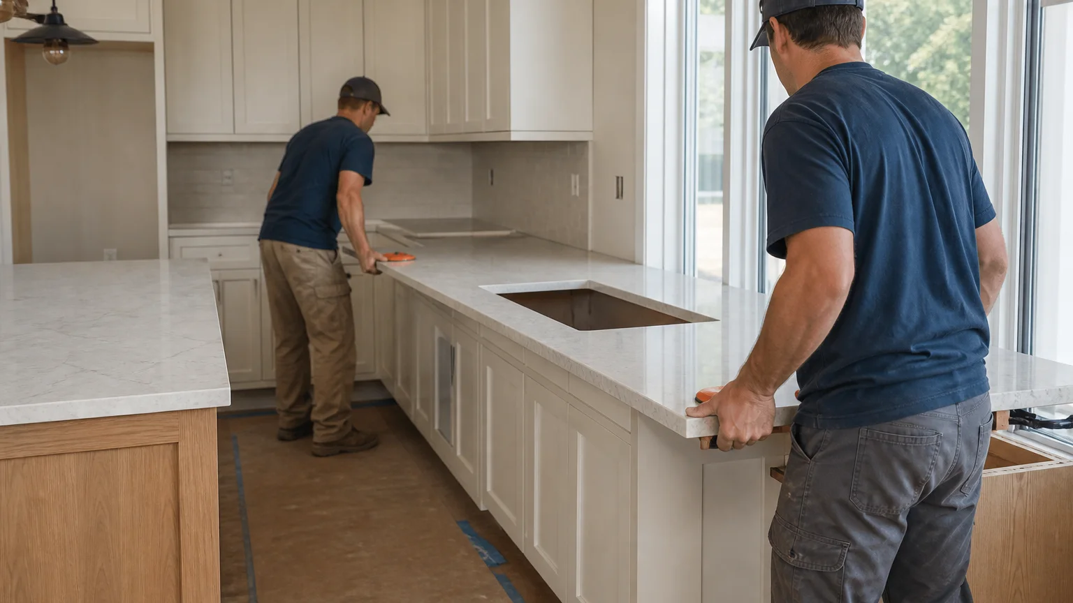 Installation for stone countertops in Connecticut